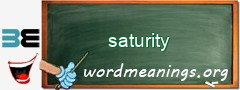 WordMeaning blackboard for saturity